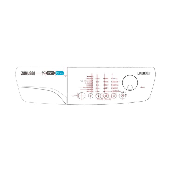 AEG controlepaneel, wit, Zanussi, NL 140108574033