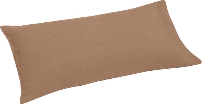 Yumeko kussensloop gewassen linnen hazel 40x80 - Biologisch & ecologisch - 1 stuk