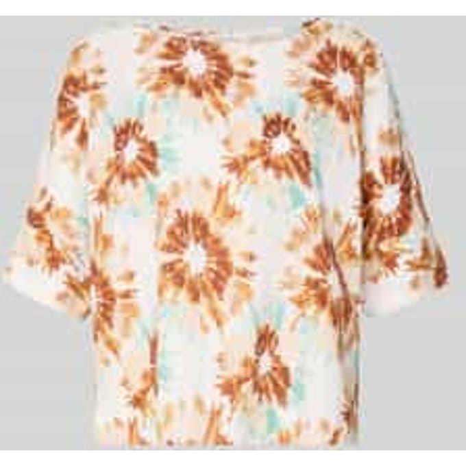 Blouse van linnen met boothals