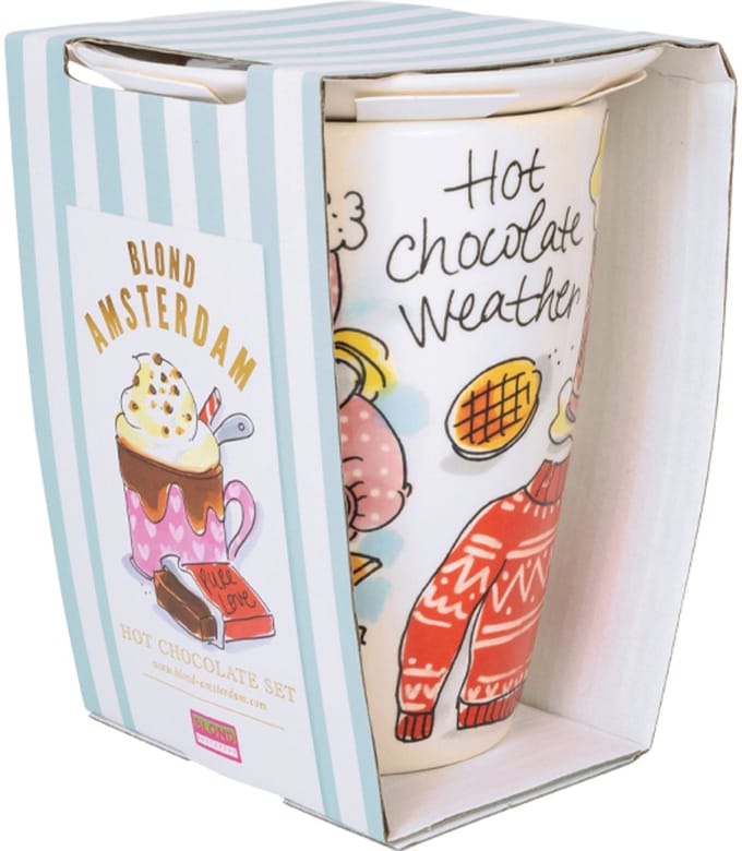 Blond Amsterdam, Specials,: Chocolate Set XL beker & petit four blauw