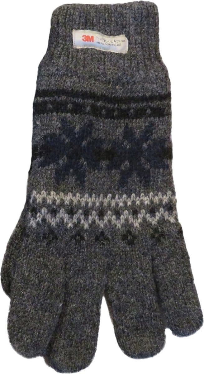 Handschoenen heren winter met Thinsulate voering, deels met wol.