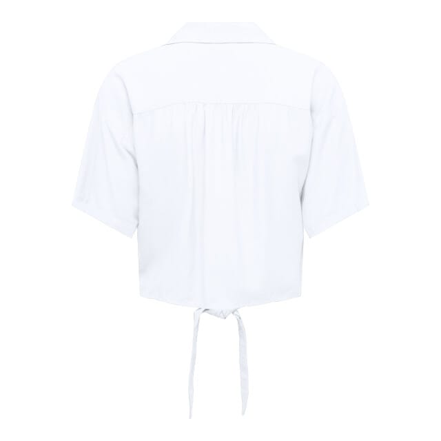 JDY - JDYCAYA LINEN S/S KNOT SHIRT WVN DIA - Dames - Blouses