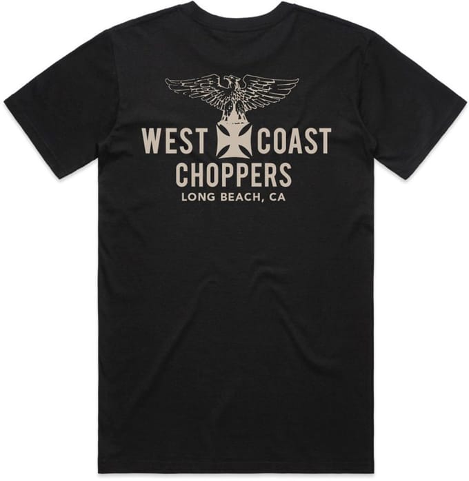 WCC West Coast Choppers T-shirt Eagle Tee - Zwart