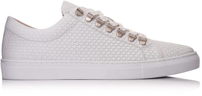 Omnio velo sneaker wit embossed leer