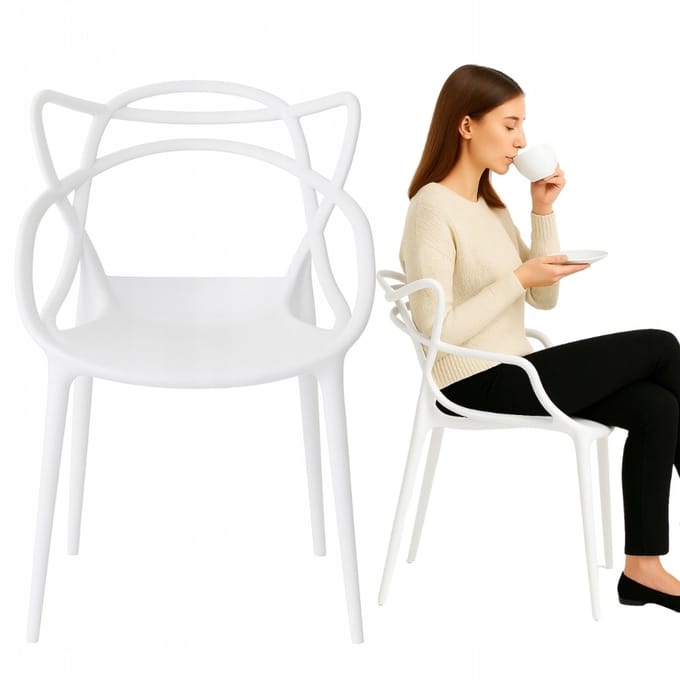 Bankietowo Split - Tuinstoel - Azuur - Wit - Ergonomisch