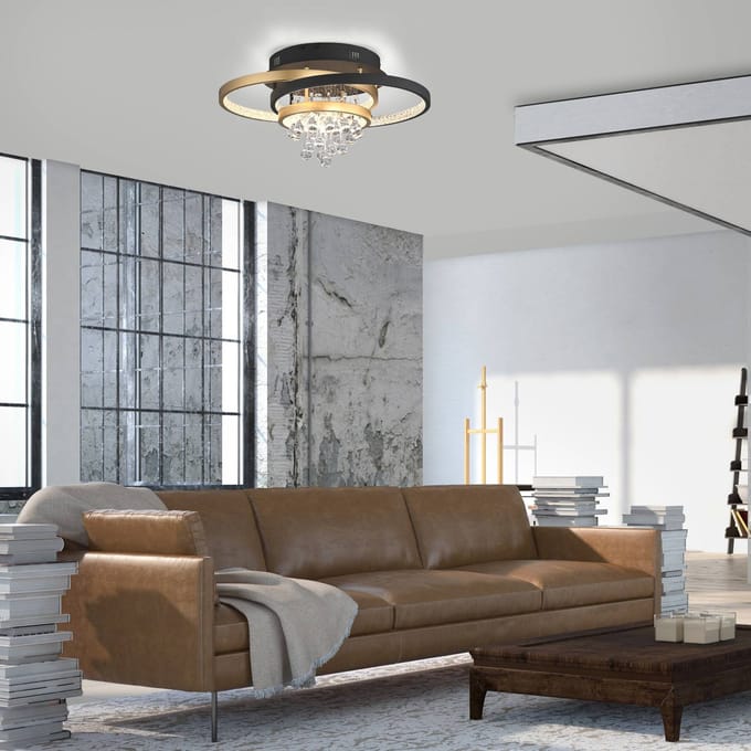 Paul Neuhaus LED plafondlamp Rotazo, glas, CCT, dimbaar