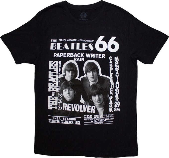 The Beatles - 1966 Heren T-shirt - S - Zwart