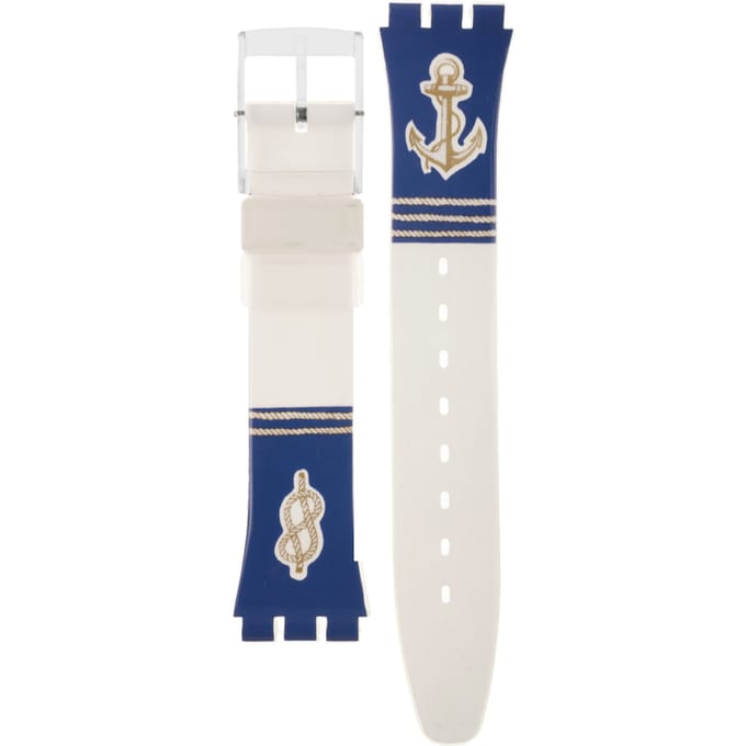Swatch Plastic - Originals Medium (34mm) /Access/Solar/Musicall/Stop - G/SK/SL/SR/SS/SO28 AGK140 GK140 Blue Anchorage Horlogeband