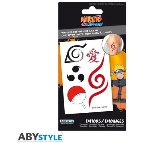 ABYstyle Waterproof Tattoos-Naruto Shippuden (Diversen) Nieuw
