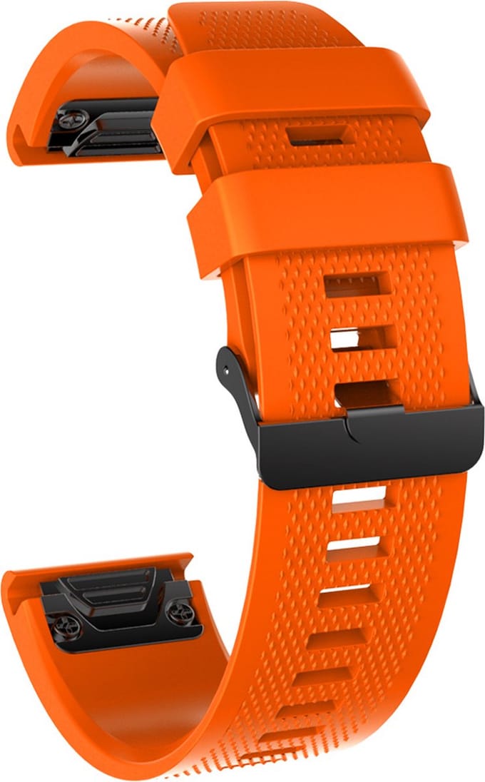 Strap-it Quickfit 26mm siliconen bandje - geschikt voor de Coros Vertix 2 / Vertix 2s (oranje)