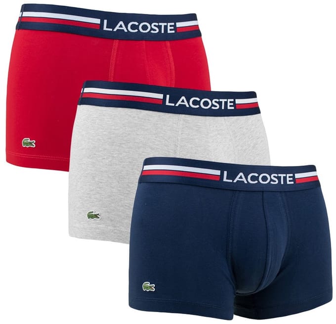 Lacoste heren 3P boxers basic multi W34