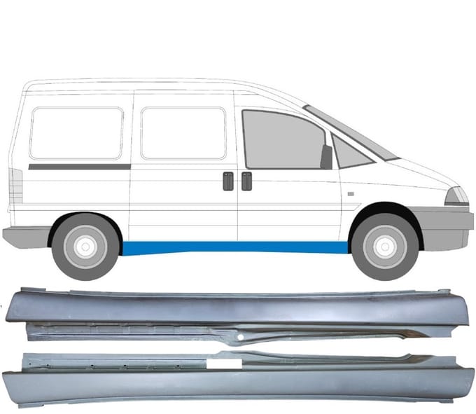Volledige dorpel voor Citroen Jumpy 1994-2007 / Links + Rechts / Set