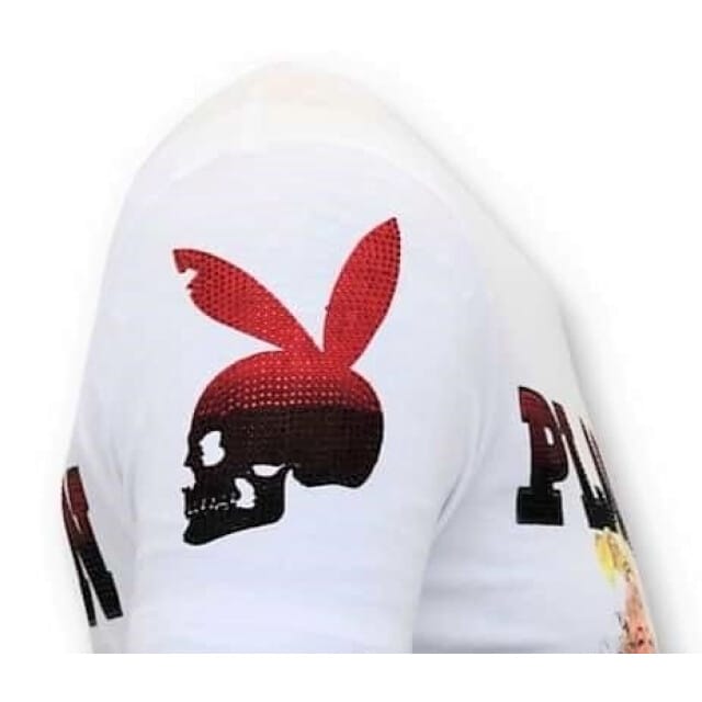 Exclusieve Heren T-shirt - The Playtoy Mansion - Wit