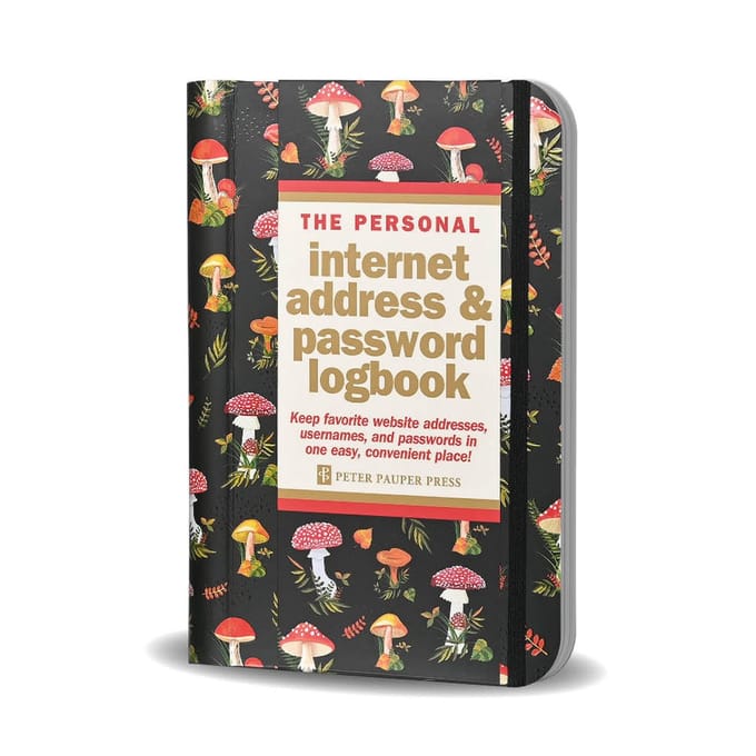 Logbook Internet address & Password Peter Pauper Mushrooms