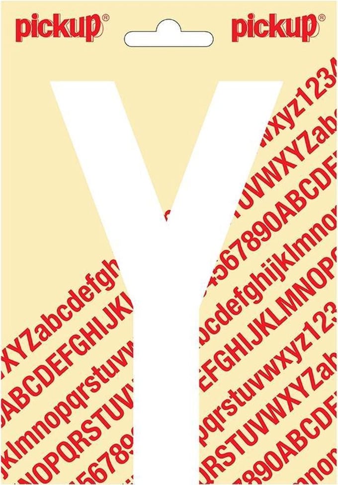 Pickup plakletter Nobel 150mm wit Y - 31012150Y