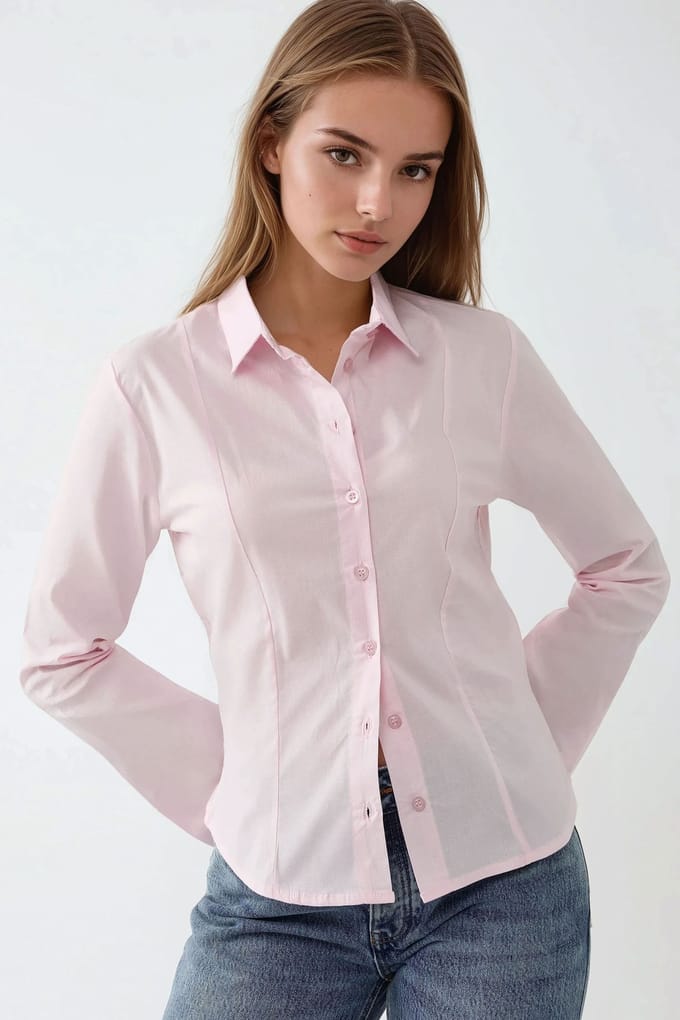 Strakke Lange Mouwen Shirt
