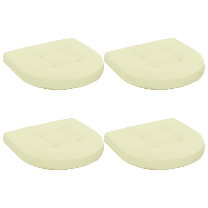 vidaXL - 4-Piece - Zitkussens - 4 - st - 100% - Polyester - Crèmekleurig