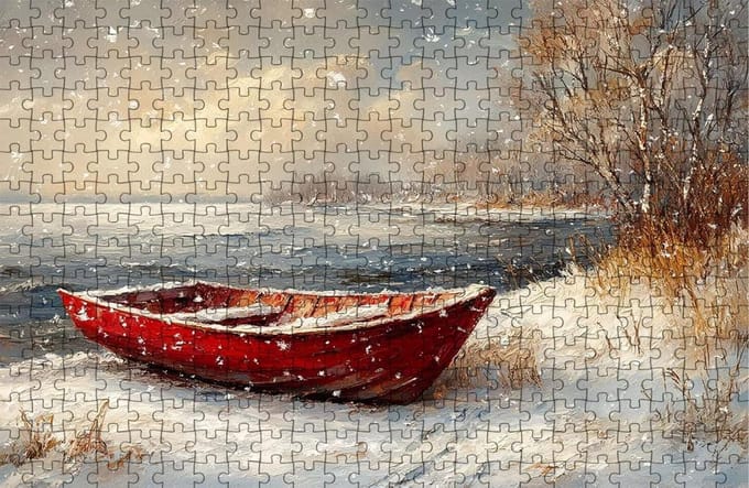 Houten Puzzel - Landschap Puzzel - Ontspanning Thuis - Siberisch Hout - 120x80 cm - Landschap 4