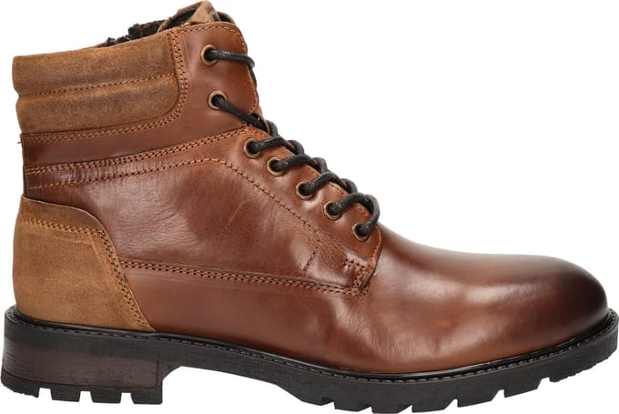 Nelson heren veterboot - Cognac - Maat 44