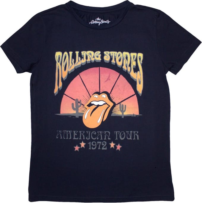 The Rolling Stones - Desert '72 Dames T-shirt - M - Donkerblauw