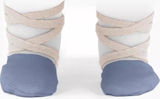 Minikane Balletslofjes Blauw 34 cm