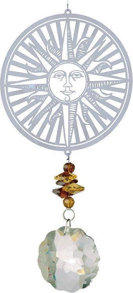Art Bizniz Windspinner Magic Bloem 40 Cm Glas Zilver