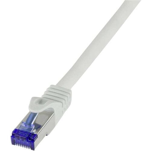 LogiLink C6A092S RJ45 USB-kabel CAT 6A S/FTP 10.00 m Grijs 1 stuk(s)