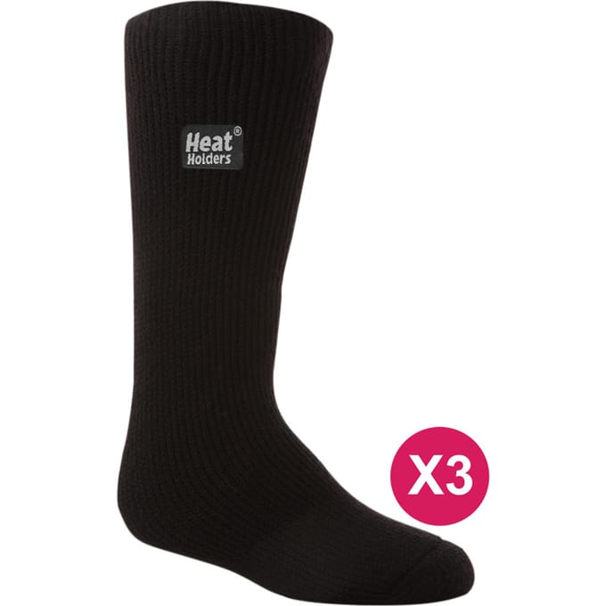 Heat Holders - Set van 3 thermo wintersokken voor kinderen - Zwart