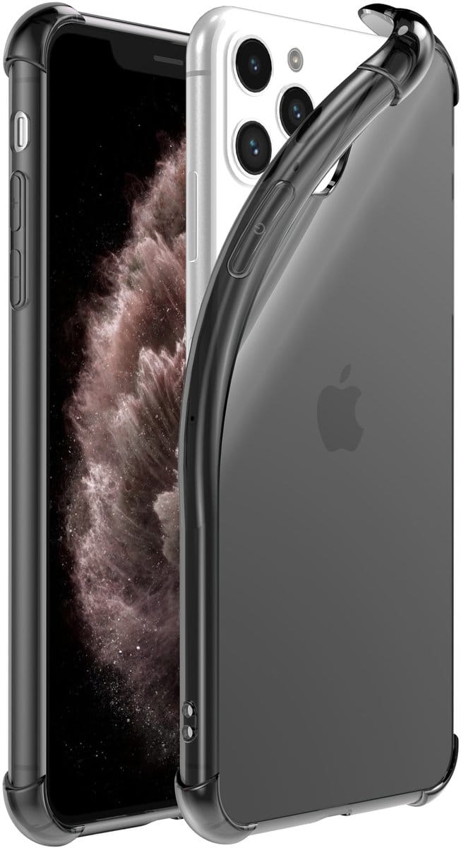 Smartphonica iPhone 11 Pro transparant siliconen hoesje - Zwart geschikt voor iPhone 11 Pro