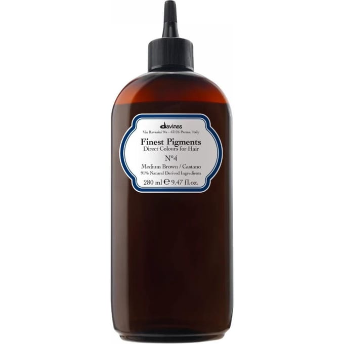 Davines, Finest Gloss, Ingrédients Naturels, Pigment Colorant Cheveux, N.4 Châtain Moyen, 280 ml