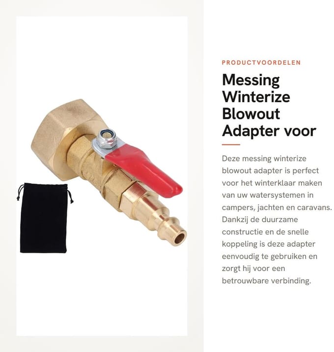 Dailygoods - Messing Winterize Blowout Adapter voor Tuinirrigatie