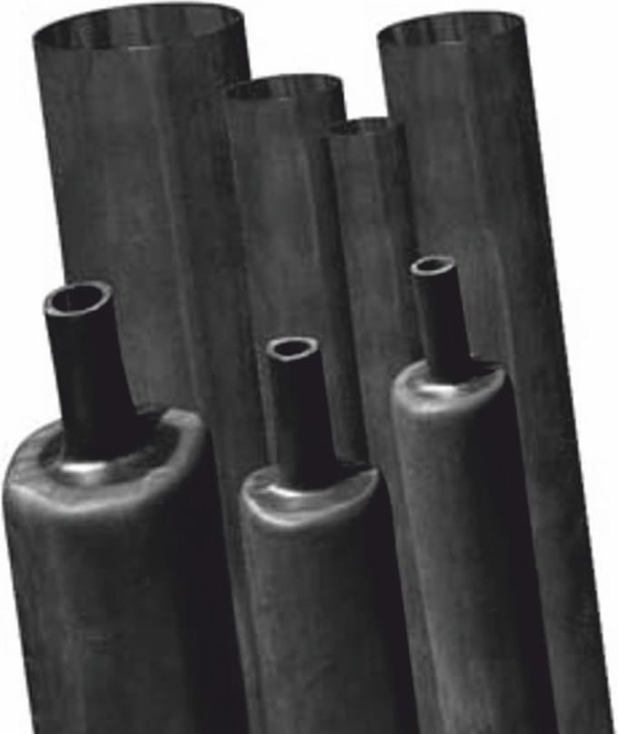 Krimpkous met lijm - 1 meter - zwart - 4mm naar 1mm
