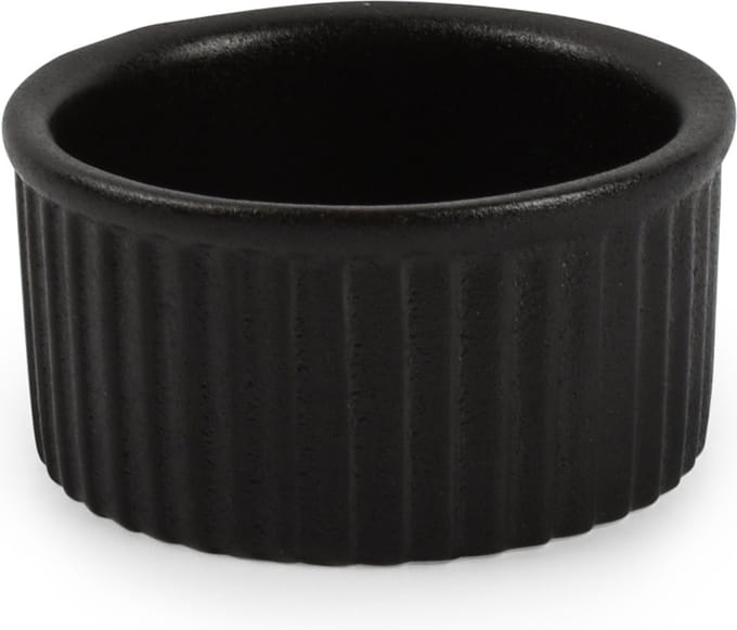 Bonbistro Ovenschaal 7xH3cm zwart Ardo - set/6