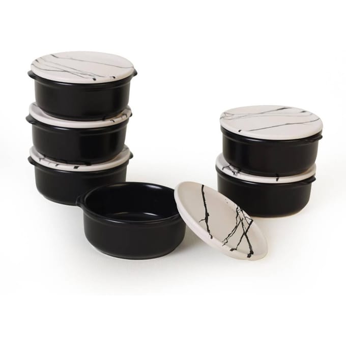 Set van 6 bewaarbakjes Redding keramiek | Heritage