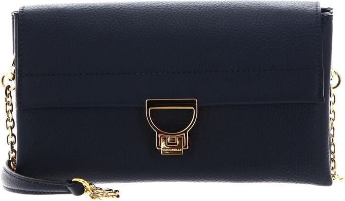 COCCINELLE Leren Schoudertas Arlettis Handbag Midnight Blue Donkerblauw