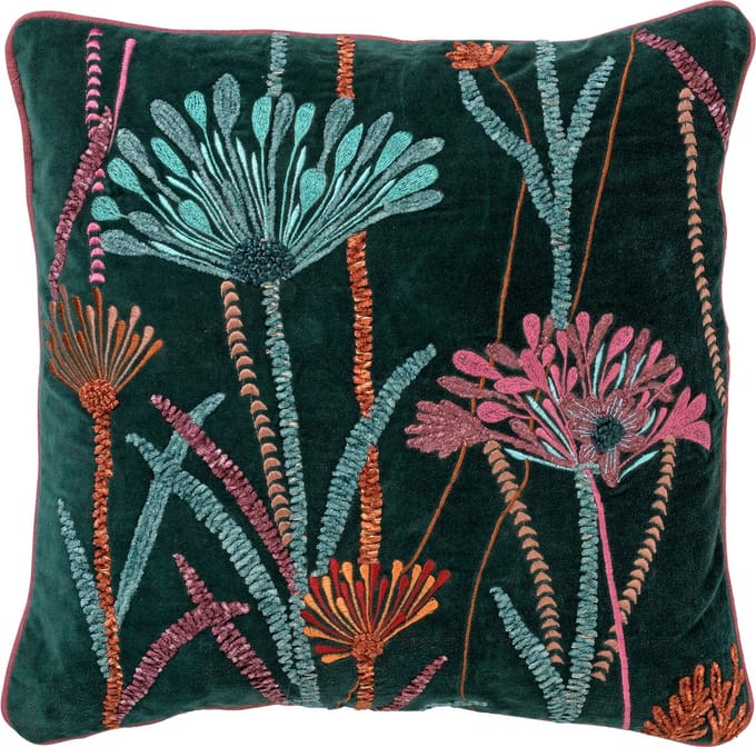 YVETTE | sierkussen 45x45 cm | Mountain View | groen | multicolor | Hoii | met duurzame kussenvulling