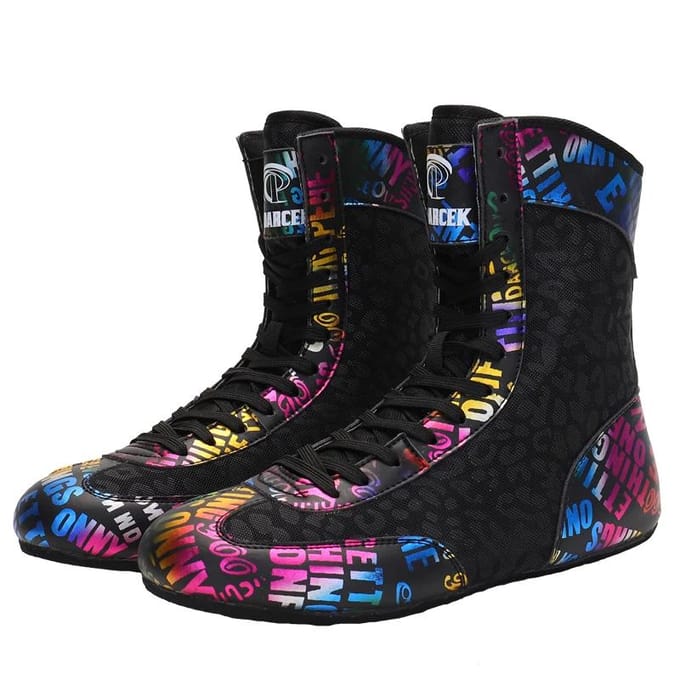 Chaussures de lutte professionnelles pour hommes, chaussures de boxe, pointures 36-45, chaussures de lutte de luxe, baskets de lutte antidérapantes 43 black