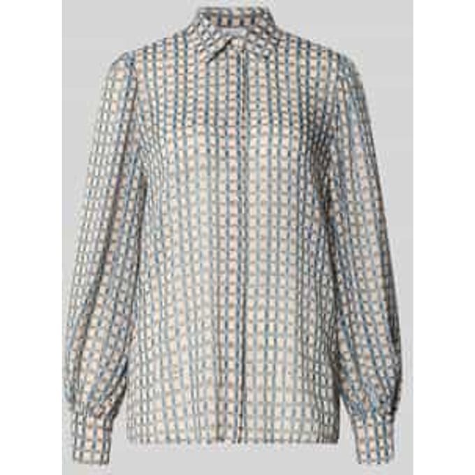 Relaxed Fit overhemdblouse in semitransparant design