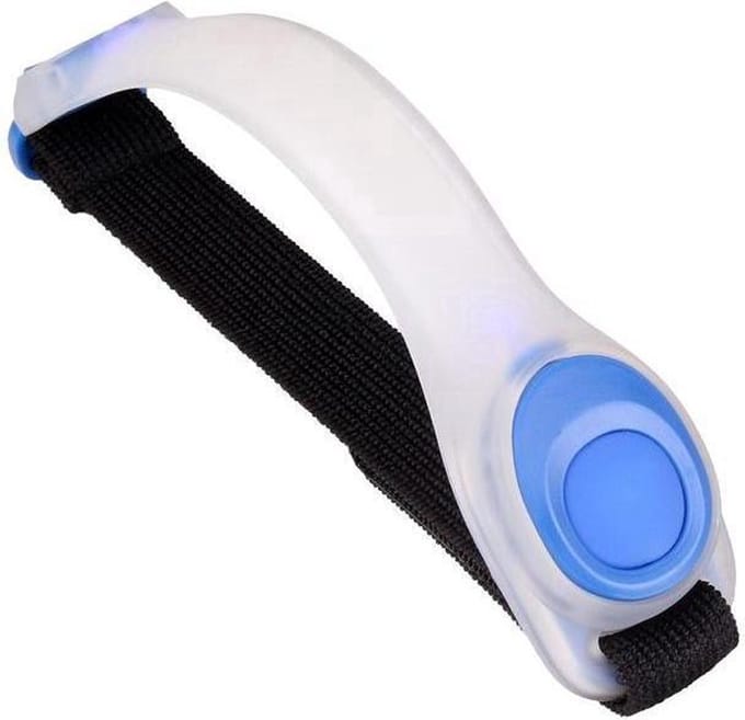 Jumada's - hardloop LED veiligheidsverlichting – armband - blauw