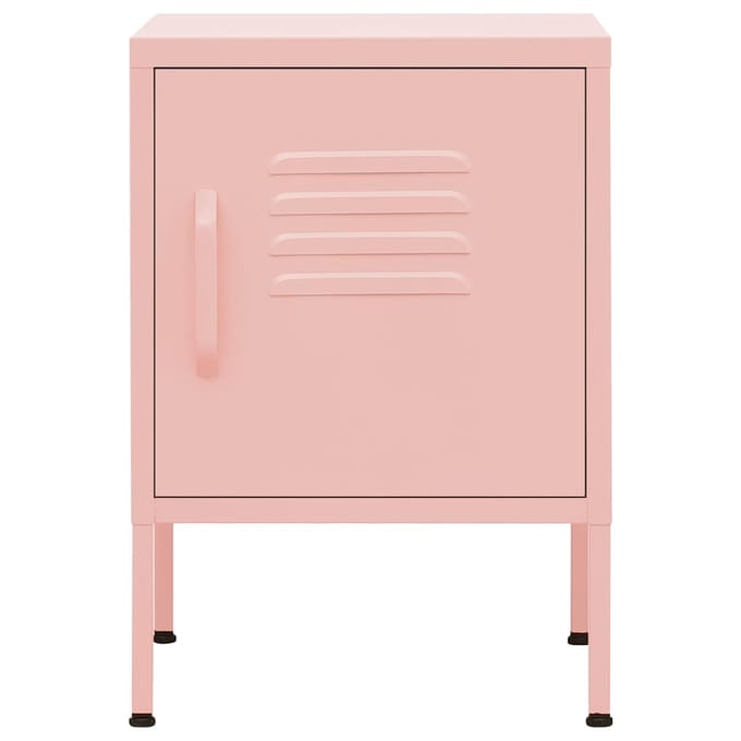 vidaXL - Nachtkastjes - 2 - st - 35x35x51 - cm - staal - roze