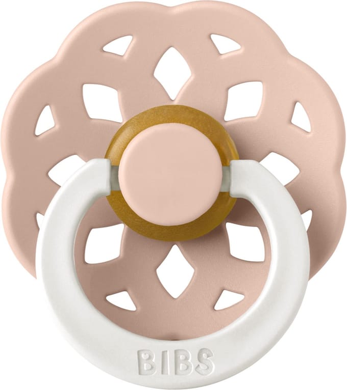 BiBs Boheme Glow In The Dark Fopspeen - Rond - 0-6 Mnd - Blush