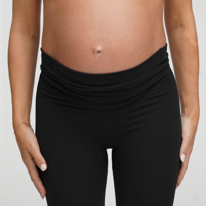 cfab - Naadloze zwangerschapslegging met hoge taille - Zwart - M