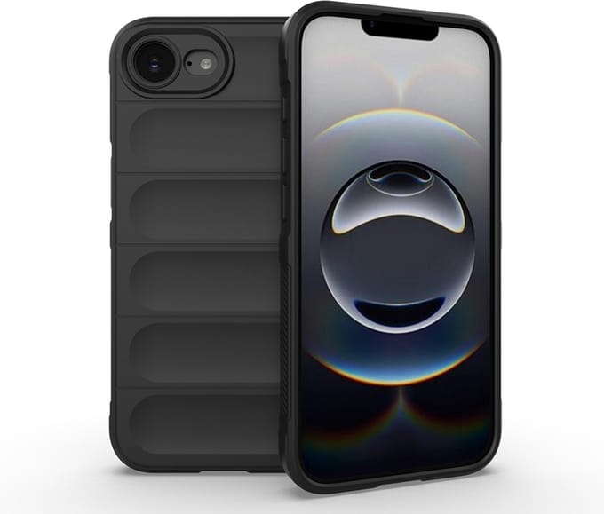 MobyDefend Hoesje - Geschikt voor iPhone 16e / iPhone 17e - TPU Gripcase - Zwart