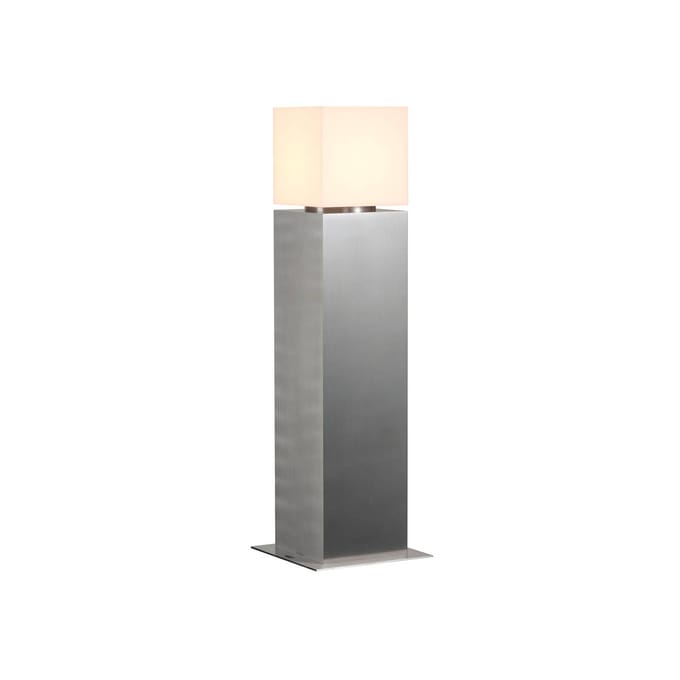 SLV sokkellamp Square Pole, hoogte 60 cm, grijs, roestvrij staal