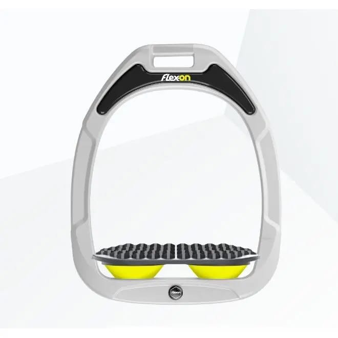 Endurance stijgbeugels Wit/Grijs/Geel Flex-On Green Composite