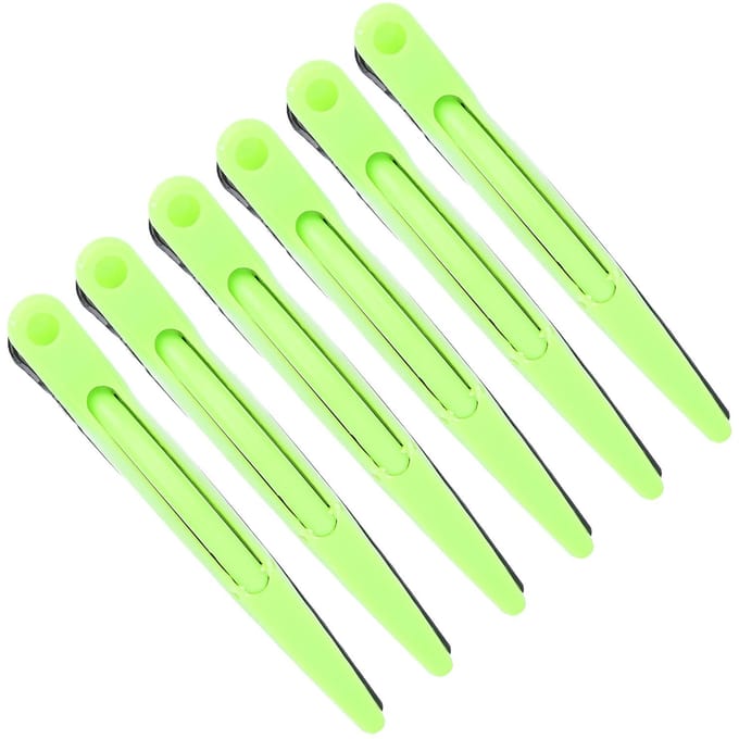 6 stuks haarstylingclip haar permanenten verven sectioneren eendenbekclip voor kapper kapsalon groen groen