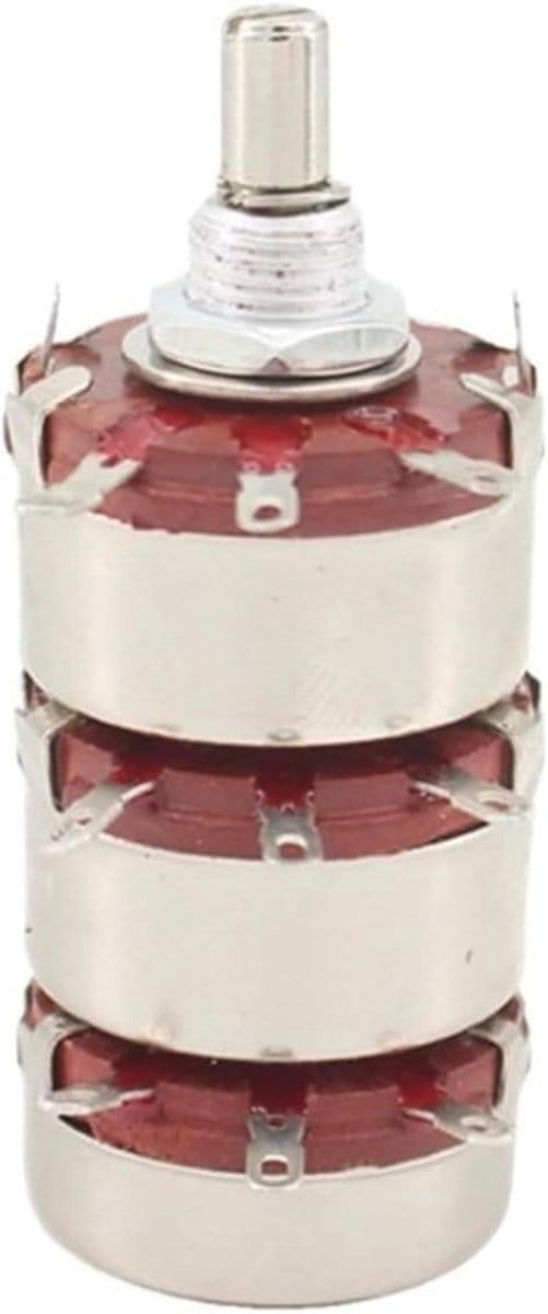 Audio Potentiometers - Variabele Weerstanden - Audio Aanpassen - Carbon Constructie - 2 Watt - Zilver