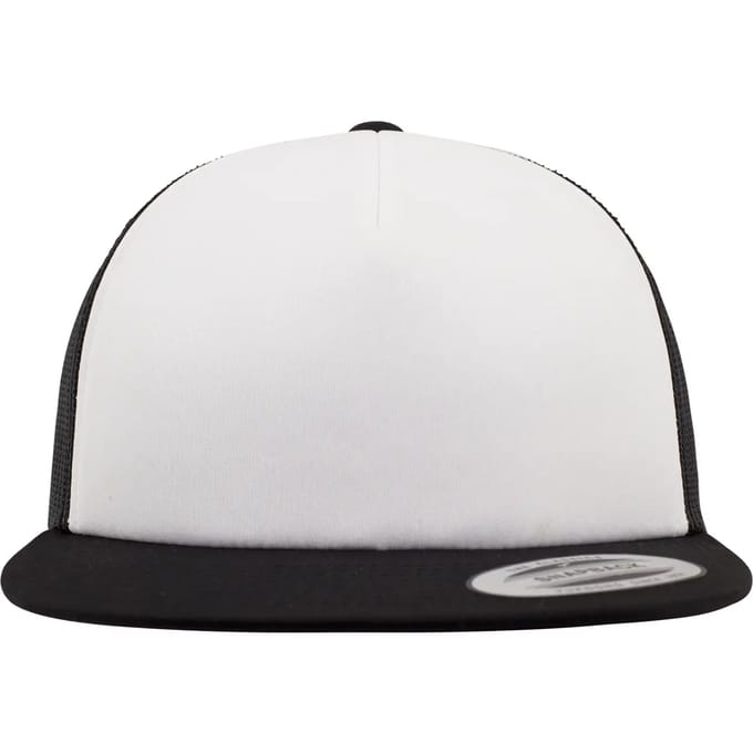 Flexfit - Foam Trucker with White Front blk/wht/blk one size Trucker pet - Zwart/Wit
