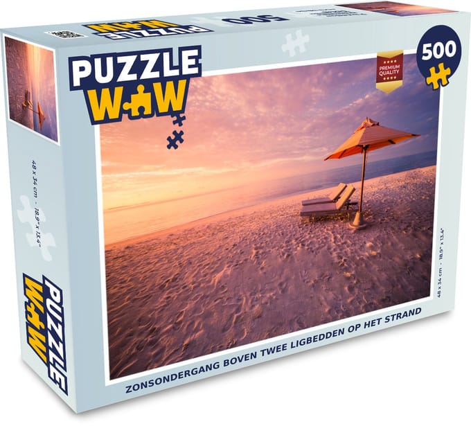 Puzzel Strand - Stoel - Water - Legpuzzel - Puzzel 500 stukjes