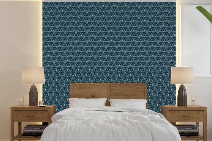 Behang - Fotobehang Design - Jongens - Driehoek - Kind - Breedte 280 cm x hoogte 280 cm